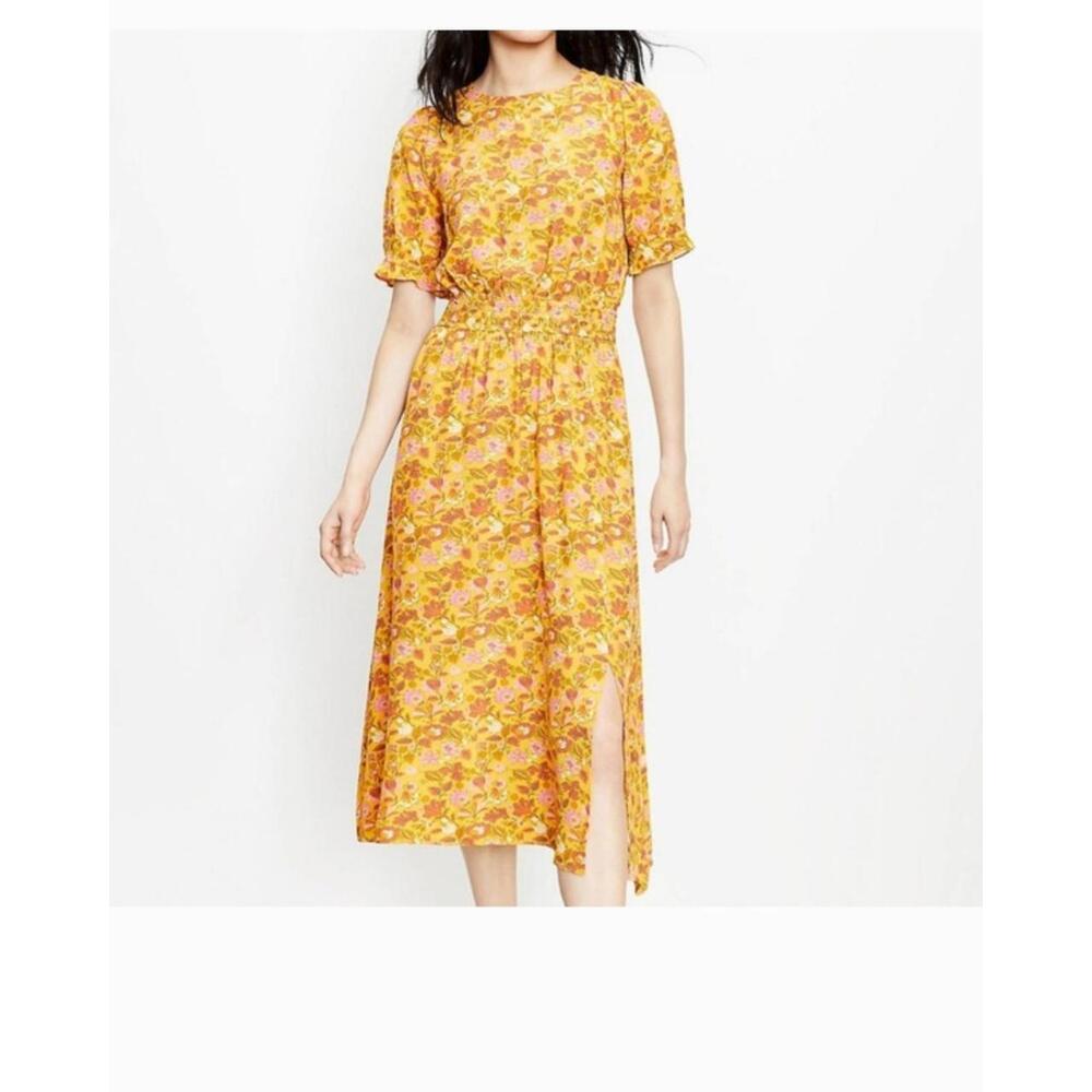 Loft Garden Tie Back Midi Dress